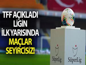 TFF, ligin ilk yarısında maçların seyircisiz oynanacağını açıkladı