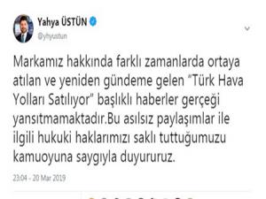 THY Basın Müşaviri o iddiaları yalanladı