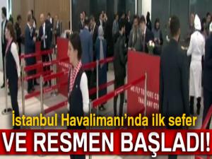 THY'nin İstanbul Havalimanı'nda ilk seferi gerçekleşti