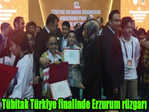 Tübitak Türkiye finalinde Erzurum rüzgarı