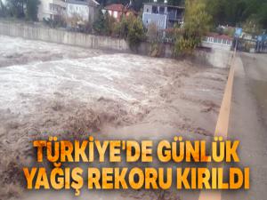 Türkiye'de günlük yağış rekoru kırıldı