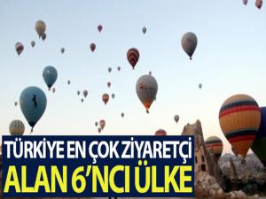 Türkiye en çok ziyaretçi alan 6'ncı ülke