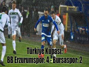 Türkiye Kupası: BB Erzurumspor: 4 - Bursaspor: 2 