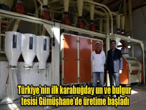 Türkiye'nin ilk karabuğday un ve bulgur tesisi Gümüşhane'de üretime başladı