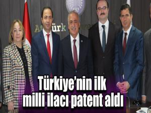 Türkiyenin ilk milli ilacı patent aldı
