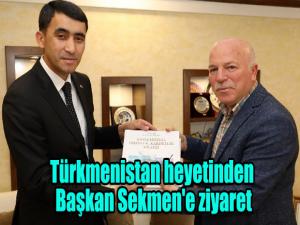 Türkmenistan heyetinden Başkan Sekmen'e ziyaret