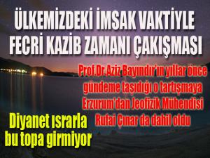 ÜLKEMİZDEKİ İMSAK VAKTİYLE FECRİ KAZİB ZAMANI ÇAKIŞMASI