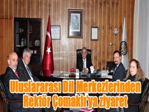 Uluslararası Dil Merkezlerinden Rektör Çomaklıya ziyaret