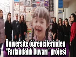 Üniversite öğrencilerinden Farkındalık Duvarı projesi