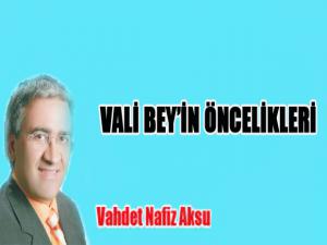 VALİ BEYİN ÖNCELİKLERİ