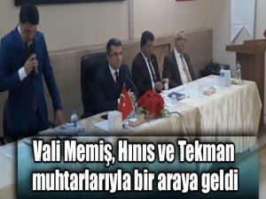 Vali Memiş, Hınıs ve Tekman muhtarlarıyla bir araya geldi