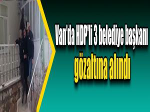 Van'ın HDP'li Özalp, Başkale ve Muradiye belediye başkanları gözaltına alındı