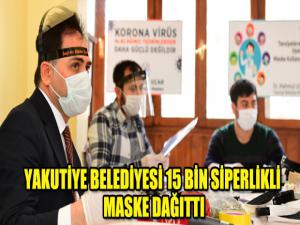 YAKUTİYE BELEDİYESİ 15 BİN SİPERLİKLİ MASKE DAĞITTI