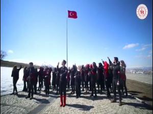 Yakutiye gençleri Barış Pınarı Harekatı'na işaret diliyle destek verdi