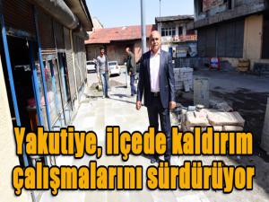 Yakutiye, ilçede kaldırım çalışmalarını sürdürüyor