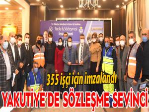 Yakutiye işçilerinin toplu sözleşme mutluluğu