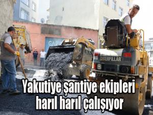 Yakutiye şantiye ekipleri harıl harıl çalışıyor