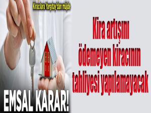 Yargıtaydan kiracılar için emsal karar.