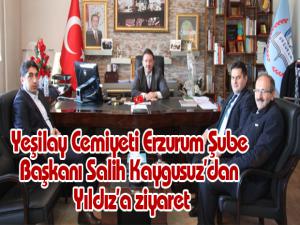 Yeşilay Cemiyeti Erzurum Şube Başkanı Salih Kaygusuzdan Yıldıza ziyaret