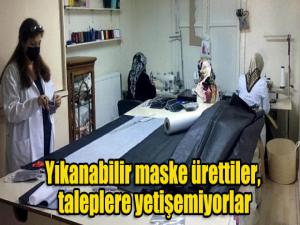 Yıkanabilir maske ürettiler, taleplere yetişemiyorlar