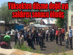 Yüksekten düşme değil ayı saldırısı sonucu ölmüş