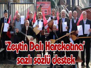 Zeytin Dalı Harekatına Halk Ozanlarından sazlı sözlü destek