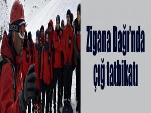 Zigana Dağı'nda çığ tatbikatı