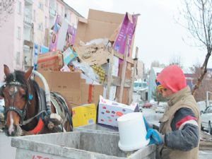 Arkadaşları eğlenirken soğuk havada kağıt topladı