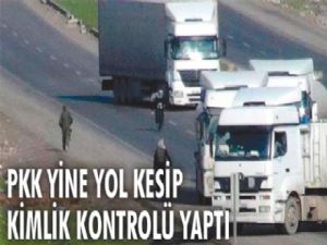 PKK yine yol kesip kimlik kontrolü yaptı