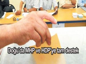 Doğu'da  MHP ve HDP'ye tam destek