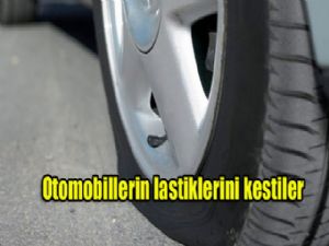 ERZURUM'DA 7 OTOMOBİLİN LASTİĞİ KESİLDİ