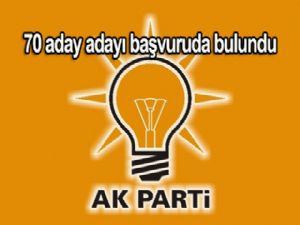AK Parti'ye 70 Adaylık Başvurusu Yapıldı