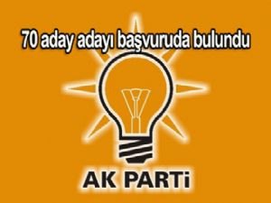 AK Parti'ye 70 Adaylık Başvurusu Yapıldı