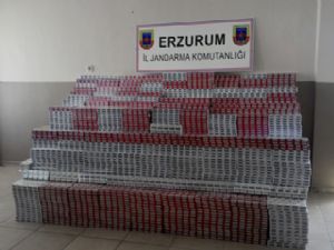 ERZURUM'DA 13 BİN 300 PAKET KAÇAK SİGARA ELE GEÇİRİLDİ
