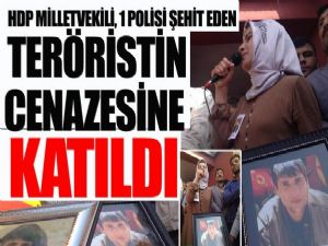 HDP milletvekili, 1 polisi şehit eden teröristin  cenazesine katıldı