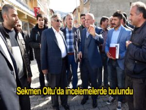 BAŞKAN SEKMEN, OLTU'YA ÇIKARMA YAPTI