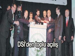 DSİ'den toplu açılış	