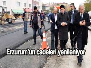 ERZURUM'UN CADDELERİ YENİLENİYOR