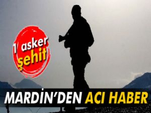 Mardin'den acı haber: 1 şehit