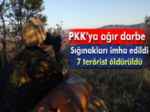 PKK'ya ağır darbe: Sığınaklar imha edildi