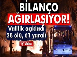 Flaş... Flaş... Ankara'da bombalı saldırı.. 28 ölü 61 yaralı..