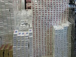 Erzurum'da 9 bin paket bandrolsüz sigara yakalandı