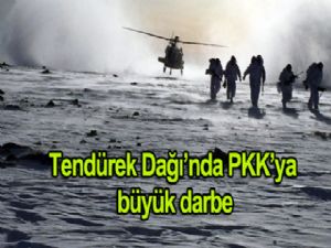 Tendürek Dağında PKK'ya büyük darbe