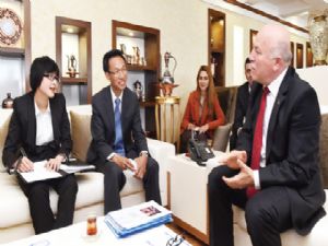 Çin Ankara Büyükelçisi Yang  Başkan Sekmen'i ziyaret etti
