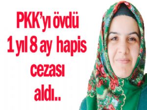 PKK'yı övdü, 1 yıl 8 ay yedi
