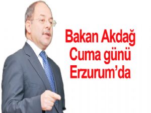 Bakan Akdağ  Cuma günü Erzurum'da