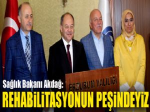 Sağlık Bakanı Akdağ: Rehabilitasyonun peşindeyiz