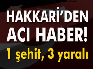 Hakkari'de hain tuzak: 1 şehit, 3 yaralı