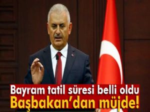 Başbakan'dan kamu çalışanlarına bayram müjdesi