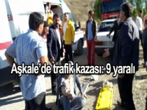 Aşkale'de trafik kazası: 9 yaralı